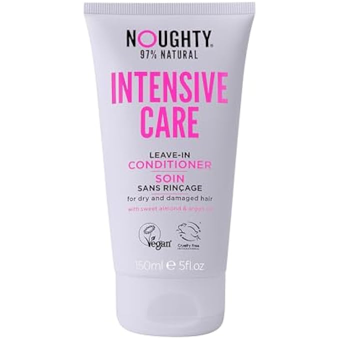 NOUGHTY 97% NATURAL, INTENSIVE CARE LEAVE IN CONDITIONER, 97% NATURAL SULPHATE FREE VEGAN HAIRCARE, HYDRATING FORMULA FOR DRY, FRIZZY & DAMAGED HAIR, WITH SWEET ALMOND AND ARGAN OIL 150ML - Image 1